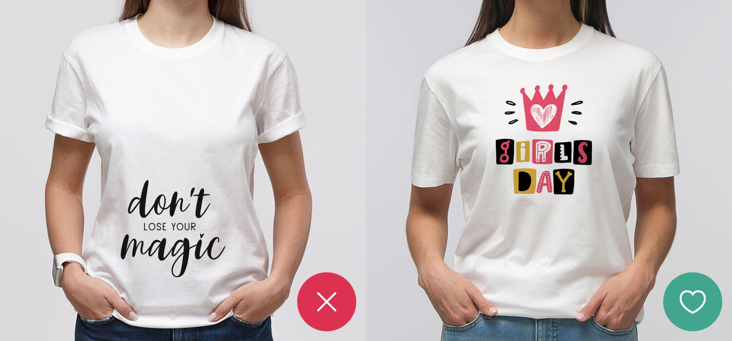 Comment choisir la bonne taille d'impression pour un t-shirt 2024 6 Éviter les erreurs courantes