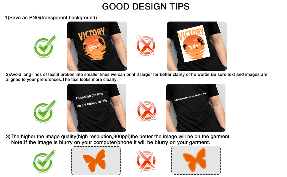 Comment choisir la bonne taille d'impression pour un t-shirt 2024 4 Haute résolution et qualité d'image